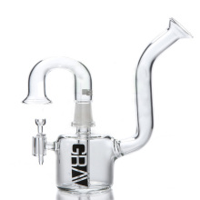 Mini Rig Glass Pipe for Smoking with Angled Mouthpiece (ES-GB-064)